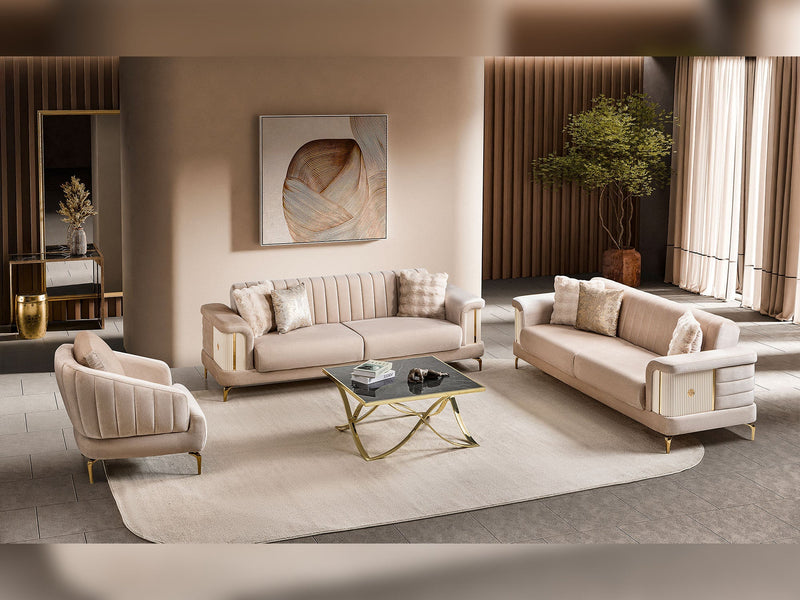 Elano Convertible Loveseat in Cream - 200-ST-ELA-TURKO276-2