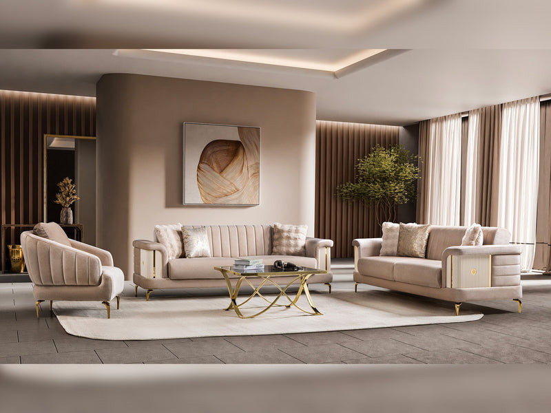 Elano Convertible Loveseat in Cream - 200-ST-ELA-TURKO276-2