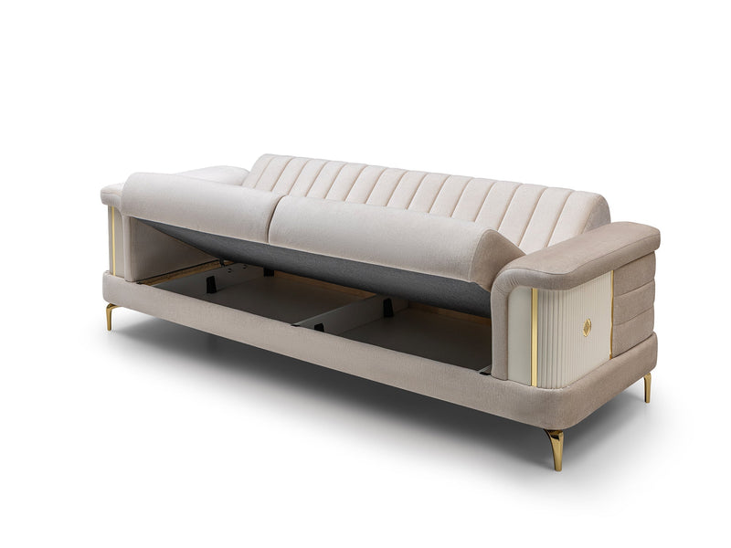 Elano Convertible Loveseat in Cream - 200-ST-ELA-TURKO276-2