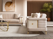 Elano Convertible Loveseat in Cream - 200-ST-ELA-TURKO276-2