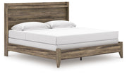 Elbrim Brown King Panel Bed, Dresser, Mirror and Nightstand - PCB2005B26