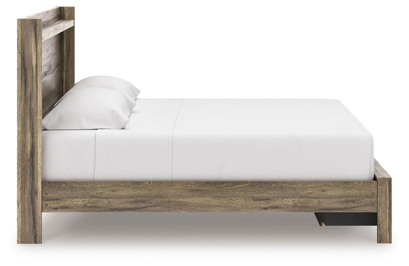 Elbrim Brown King Panel Storage Bed, Dresser and Nightstand - PCB2005B24