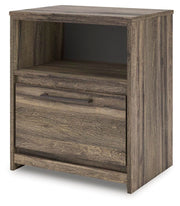 Elbrim Brown Queen Panel Storage Bed, Dresser and Nightstand - PCB2005B12