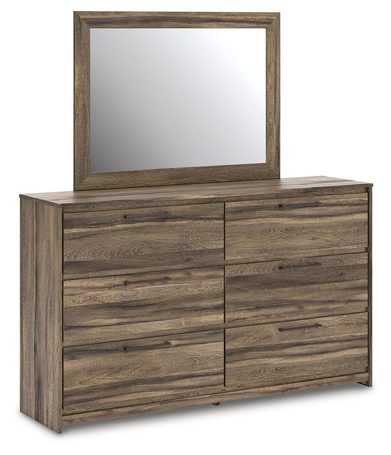 Elbrim Full Panel Storage Bed, Dresser and Mirror - PCB2005B11