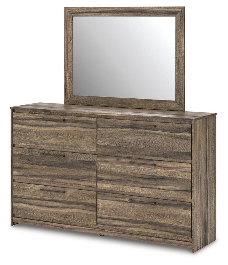Elbrim Full Panel Storage Bed, Dresser and Mirror - PCB2005B11