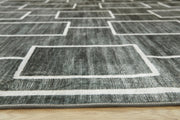 Elderland Black/Gray Washable 7'6" x 9'6" Area Rug - R407401