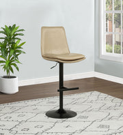 Eldridge Faux Leather Upholstered Adjustable Bar Stool Coffee Tan - 182957TAN