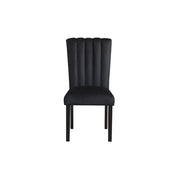 Eleanor - Black Velvet Upholstered Chair with Wooden Legs 2PC/CTN - D325-C