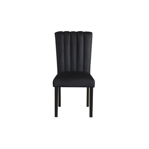 Eleanor - Black Velvet Upholstered Chair with Wooden Legs 2PC/CTN - D325-C