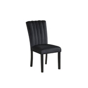 Eleanor - Black Velvet Upholstered Chair with Wooden Legs 2PC/CTN - D325-C