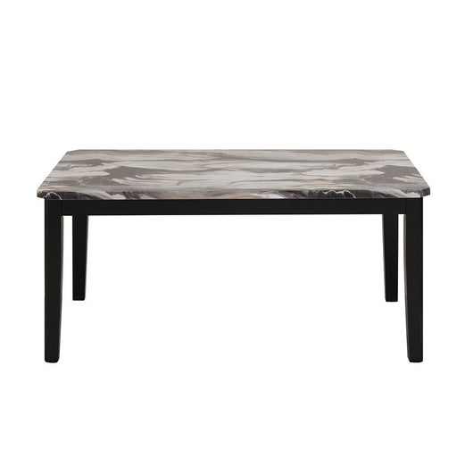 Eleanor - Brown Dining Table with Faux Marble Top - D327-Table