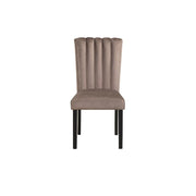 Eleanor - Brown Velvet Upholstered Chair with Wooden Legs 2PC/CTN - D327-C