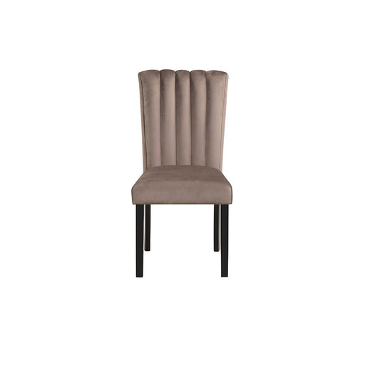 Eleanor - Brown Velvet Upholstered Chair with Wooden Legs 2PC/CTN - D327-C