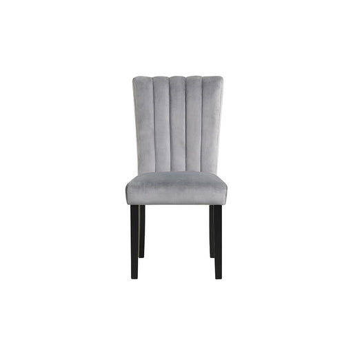Eleanor - Gray Velvet Upholstered Chair with Wooden Legs 2PC/CTN - D326-C
