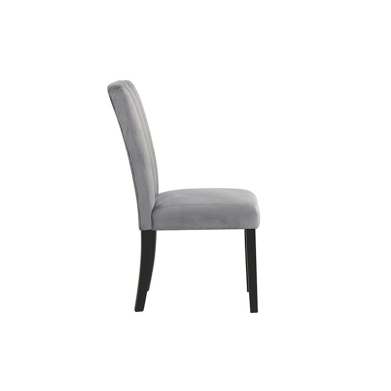 Eleanor - Gray Velvet Upholstered Chair with Wooden Legs 2PC/CTN - D326-C