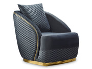 Elegance 3-pieces (Sofa & Loveseat & Chair) Livingroom Set Dark Grey in Dark Grey - 101-ELE-LV412-321