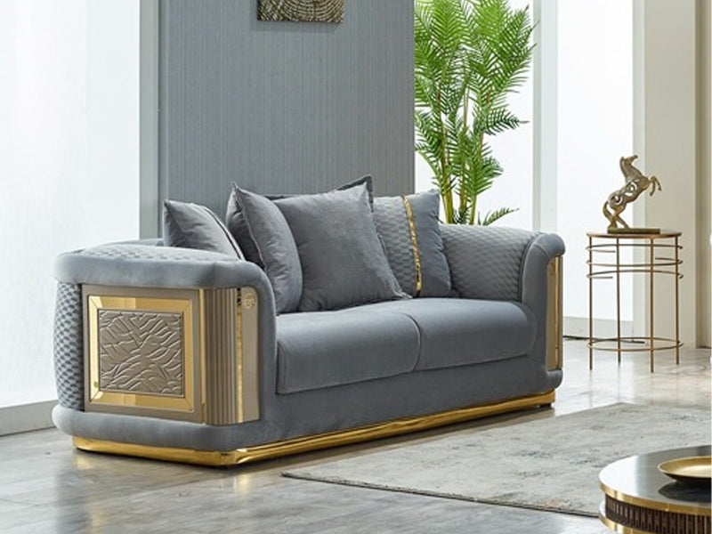 Elegance 78" Wide Square Arm Loveseat - Loveseat