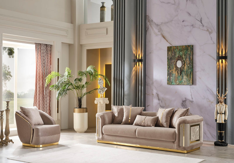 Elegance Chair Beige in Beige - 101-ELE-LV260-B