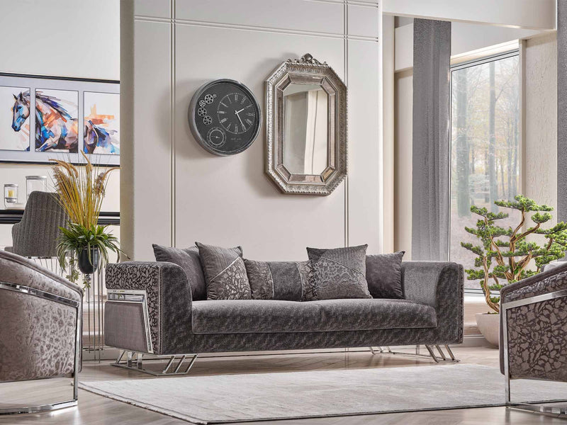 Elegance San Stationary Sofa in Beige - 200-SAN-ELE-BEI-3