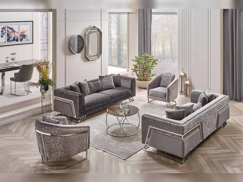 Elegance San Stationary Sofa in Dark Grey - 200-SAN-ELE-DG-3