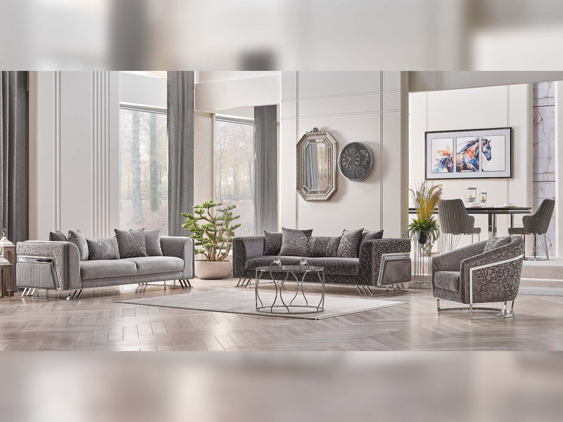 Elegance San Stationary Sofa in Dark Grey - 200-SAN-ELE-DG-3
