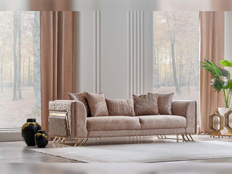 Elegance San Stationary Sofa in Light Grey - 200-SAN-ELE-LG-3