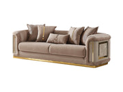 Elegance Stationary Loveseat Beige in Beige - 101-ELE-LV260-2