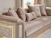 Elegance Stationary Loveseat Beige in Beige - 101-ELE-LV260-2