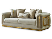 Elegance Stationary Sofa Cream in Cream - 101-ELE-LV938-3