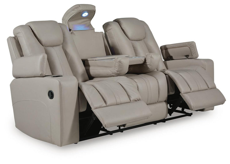 Elevate Edges Coin Reclining Sofa with Drop Down Table - PC8330589
