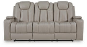 Elevate Edges Coin Reclining Sofa with Drop Down Table - PC8330589