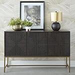 Elinmore Brown/Gold Finish Accent Cabinet - Lara FurnitureCabinet