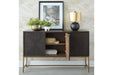 Elinmore Brown/Gold Finish Accent Cabinet - Gate FurnitureCabinet