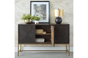 Elinmore Brown/Gold Finish Accent Cabinet - Lara FurnitureCabinet