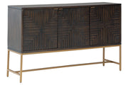 Elinmore Brown/Gold Finish Accent Cabinet - Lara FurnitureCabinet