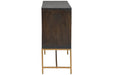 Elinmore Brown/Gold Finish Accent Cabinet - Gate FurnitureCabinet