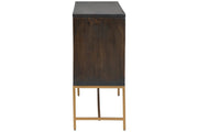 Elinmore Brown/Gold Finish Accent Cabinet - Lara FurnitureCabinet