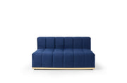 Elisha Navy Velvet Double Chaise 130" Sectional [ETA: 10/10] - ELISHANAVY-SEC