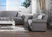 Elita S Love Seat (Diego Gray) 2 Pieces - Lara FurnitureLoveseat