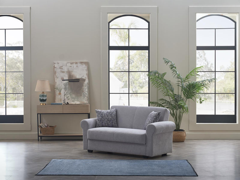 Elita S Love Seat (Koopsi Light Gray) - Lara FurnitureLoveseat