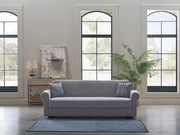 Elita S Love Seat (Koopsi Light Gray) - Lara FurnitureLoveseat