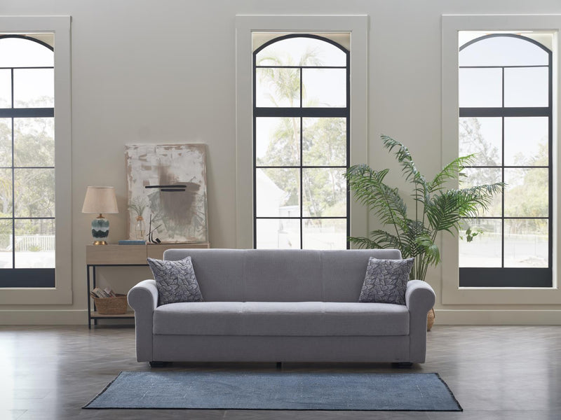 Elita S Love Seat (Koopsi Light Gray) - Lara FurnitureLoveseat