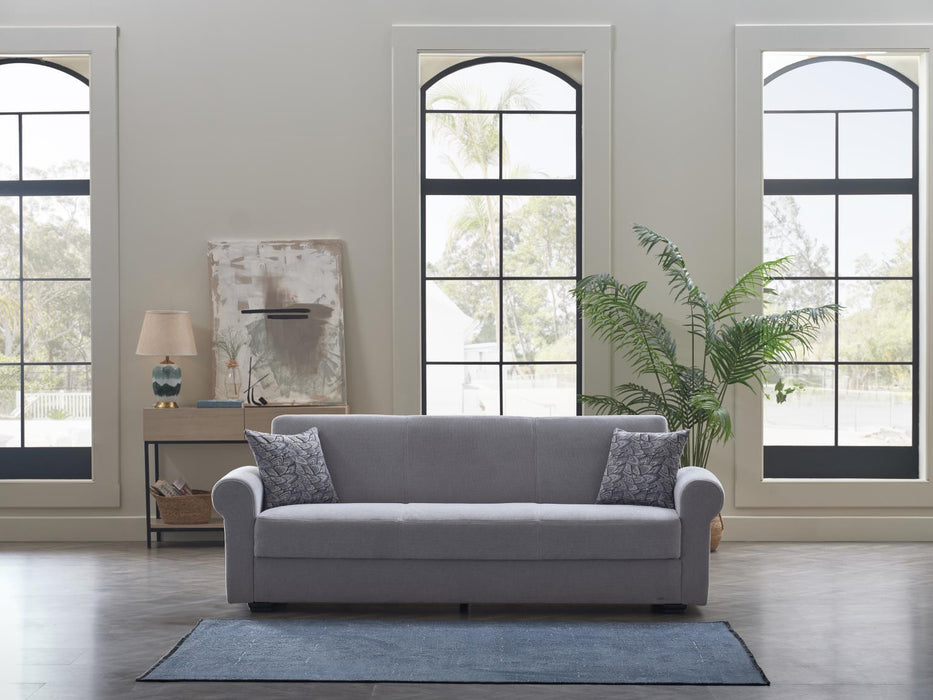 Elita S Love Seat (Koopsi Light Gray) - Gate FurnitureLoveseat