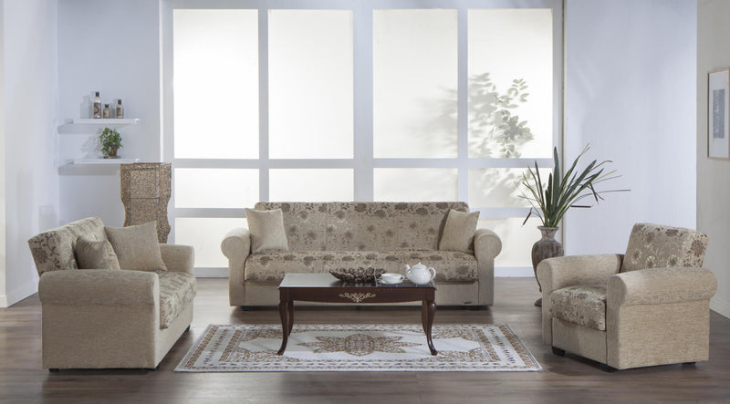 Elita S Sleeper (Yasemin Beige) Living Room Set - Lara FurnitureLiving Room Set