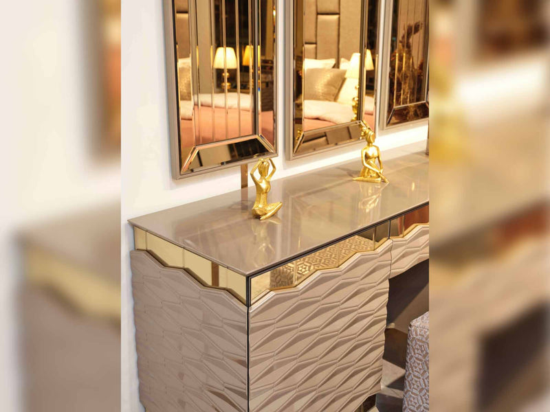 Elite Bedroom (Queen Frame With Headboard & Dresser & 2 Nightstand With Back ) - 120-ELI-SET