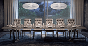 Elite Dining Room Brown Silver Birch Set - Lara FurnitureDining Room Set