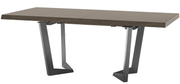 Elite Dining Table Brown  Silver Birch SET - p11623