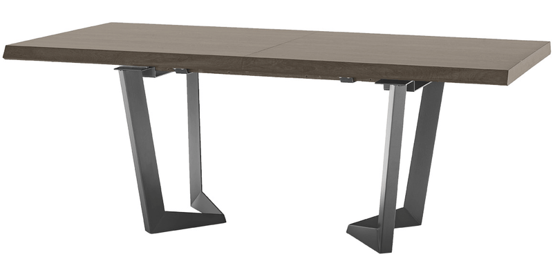 Elite Dining Table Brown  Silver Birch SET - p11623