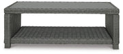 Elite Park Outdoor Loveseat with Coffee Table in Gray - PKG013866