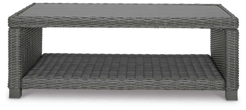 Elite Park Outdoor Loveseat with Coffee Table in Gray - PKG013866